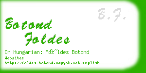 botond foldes business card